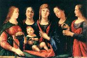 VIVARINI, family of painters Mary and Child with Sts Mary Magdalene and Catherine USA oil painting artist